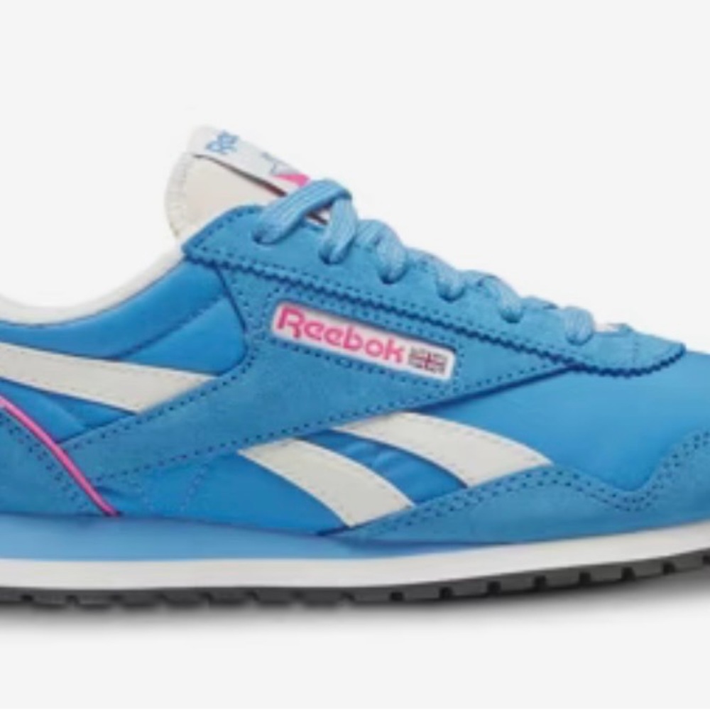 Reebok Classic AZ Sneakers Women's 7.5 Blue - White & Pink Trim